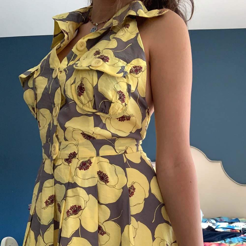 Vintage yellow flower dress